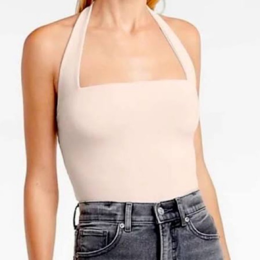 EXPRESS Body Contour High Compression Halter Tank